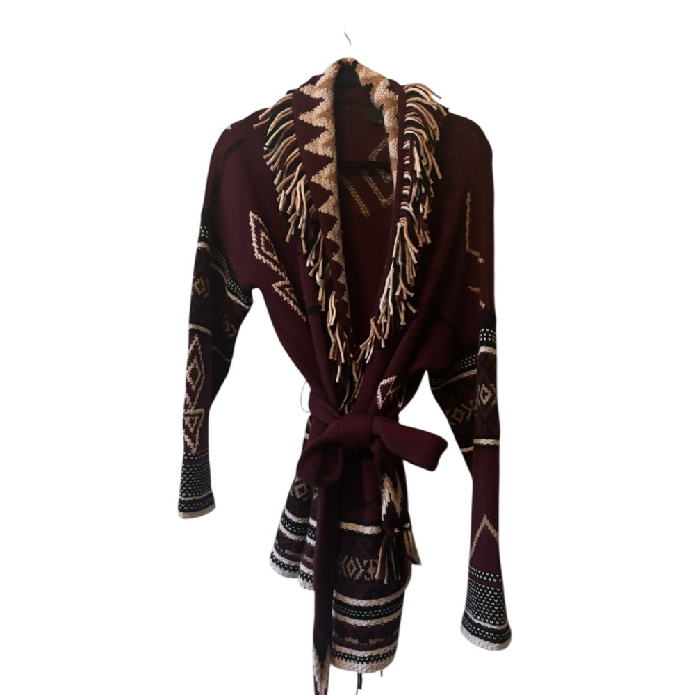 360 Cashmere Burgundy Knit Sweater
